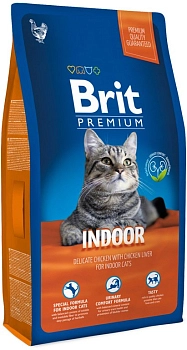 Brit Premium Cat Indoor для взрослых домашних кошек