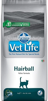 Vet Life Cat Hairball корм для выведения комочков шерсти у кошек