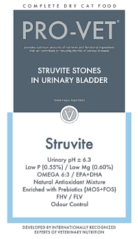 Pro-Vet Cat Struvite против образования струвитных камней у кошек