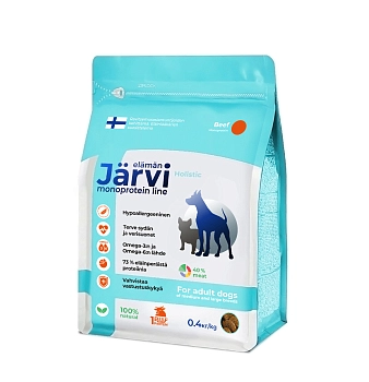 Jarvi сухой монопротеиновый полнорационный корм для взрослых собак средних и крупных пород