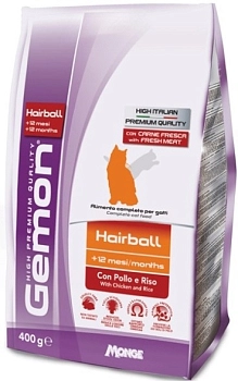 Gemon Cat Hairball корм для выведение шерсти для взрослых кошек