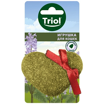 Triol игрушка "Сердечко" из прессованной кошачьей мяты для кошек