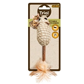 Triol игрушка Natural "Мышка с перьями" для кошек