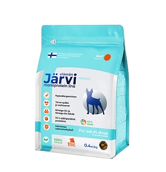 Jarvi сухой монопротеиновый полнорационный корм для взрослых собак мелких пород