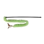 Trixie удочка для кошек плюшевая лента с перьями