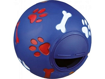 Trixie игрушка для собак пластиковый мячик с отверстием для лакомств