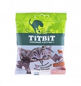 TiTBiT Хрустящие подушечки для кошек с паштетом из ягненка