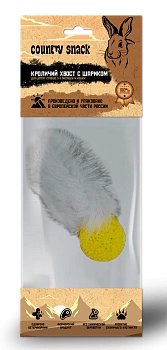 Country snack лакомство-игрушка "Кроличий хвост с шариком" для кошек