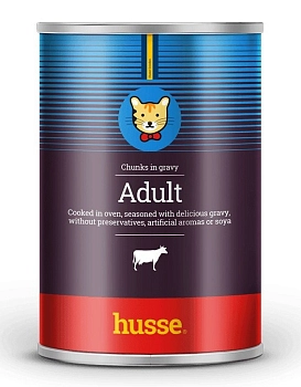 Husse консервы для взрослых кошек (кусочки в соусе)