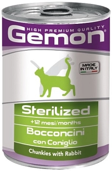 Gemon Cat Sterilised консервы для стерилизованных кошек (кусочки)