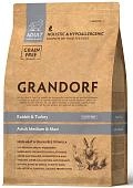 Grandorf Rabbit & Turkey корм для взрослых собак средних и крупных пород