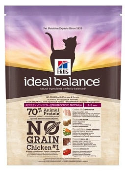 Hill's Ideal Balance No Grain беззерновой корм для кошек от 1 года до 6 лет