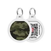 Collar адресник Waudog Smart ID "Камо зеленый" круг