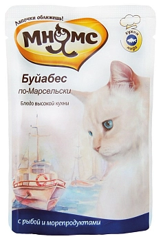 Мнямс Буйабес по-Марсельски паштет для кошек (85 г.) акция (10 + 2 в подарок)
