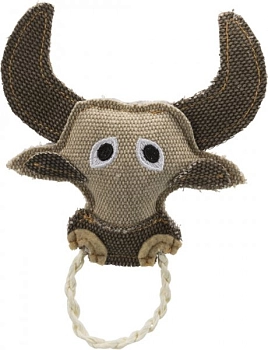 Trixie игрушка для кошек бык с веревочным кольцом