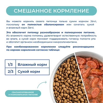 Jarvi сухой монопротеиновый полнорационный корм для щенков мелких пород