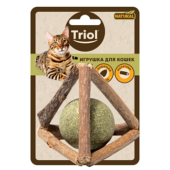 Triol игрушка Natural "Треугольник с кошачьей мятой" для кошек