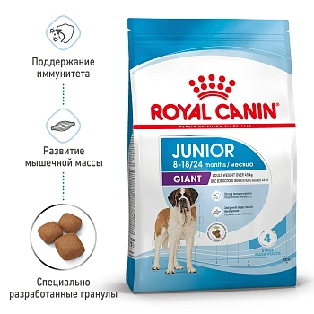 Royal Canin Giant Junior для щенков от 8 месяцев гигантских пород