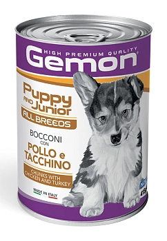 Gemon Dog Puppy & Junior консервы для щенков (кусочки)