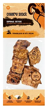 Country snack лакомство "Баранье легкое" для собак
