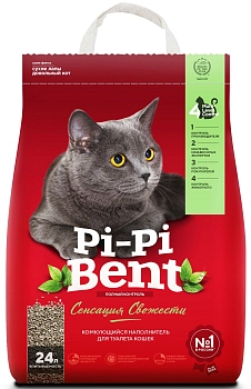 Pi-Pi-Bent Сенсация свежести наполнитель минеральный комкующийся