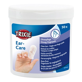 Trixie Ear Care очищающие салфетки на палец для ушей