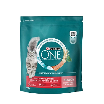 Purina One корм для кастрированных котов и стерилизованных кошек