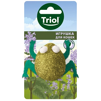 Triol игрушка "Лягушка" из кошачьей мяты для кошек