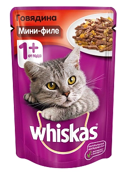 Whiskas пауч для кошек мини-филе