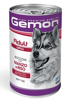 Gemon Dog Maxi консервы для собак крупных пород (кусочки)