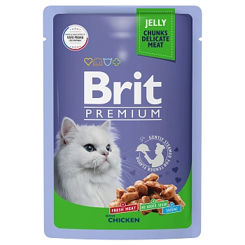 Brit Premium пауч для кошек (кусочки в желе)