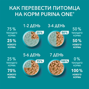 Purina One пауч для кошек с чувствительным пищеварением (кусочки в подливе)