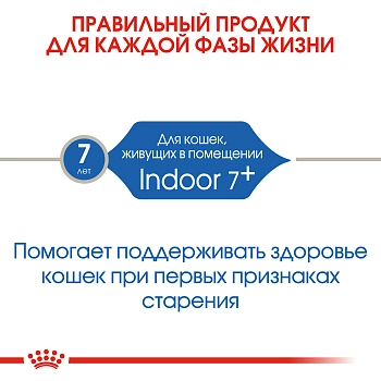 Royal Canin Indoor +7 для домашних кошек старше 7 лет