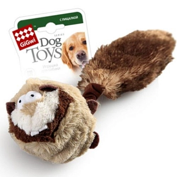 GiGwi игрушка "Барсук с двумя пищалками" для собак