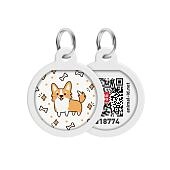 Collar адресник Waudog Smart ID "Корги" круг