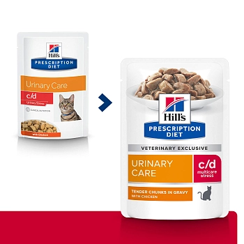 Hill's Prescription Diet c/d Urinary Stress пауч для кошек при МКБ