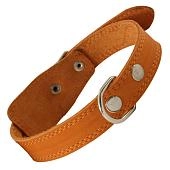 Гамма ошейник кожаный одинарный c кольцом