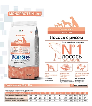 Monge Dog Speciality Salmone корм для взрослых собак всех пород