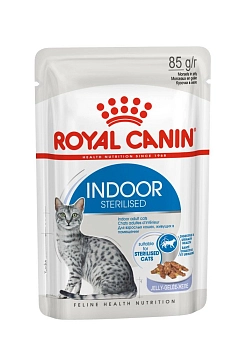 Royal Canin Indoor пауч для домашних кошек (кусочки в желе)