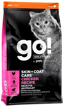 GO! SKIN + COAT Care с цельной курицей, фруктами и овощами для котят и кошек
