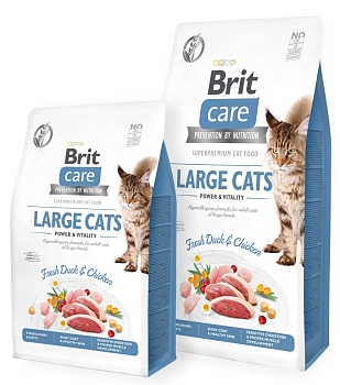 Brit Care Cat GF Large cats Power&Vitality корм для взрослых кошек крупных пород