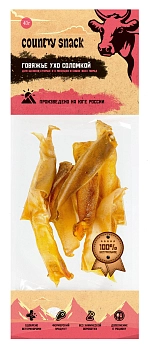 Country snack лакомство "Говяжье ухо соломкой" для собак
