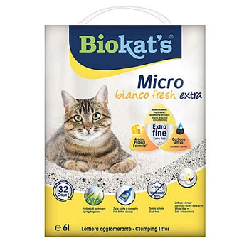 BIOKATS Bianco Extra наполнитель минеральный комкующийся
