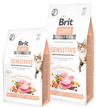 Brit Care Cat GF Sensitive Healthy Digestion&Delicate корм для кошек с чувствительным пищеварением