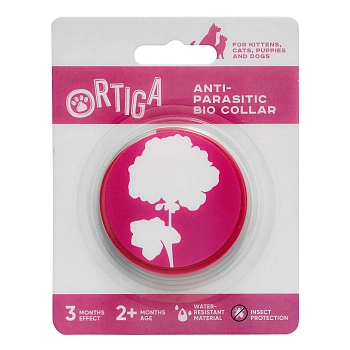 Ortiga Антипаразитарный универсальный БИО-ошейник от блох и клещей (65 см)
