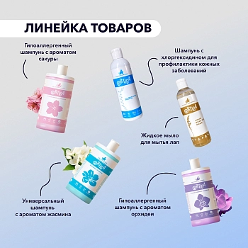 Ortiga очищающий шампунь для собак всех пород с ароматом водной лилии