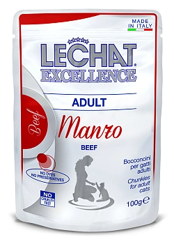 Lechat Excellence Adult пауч для взрослых кошек (кусочки в соусе)