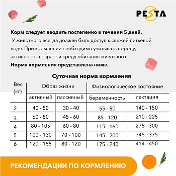 Pesta сухой корм "Фрикасе с курицей, морковью и свеклой" для кошек