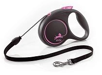 Flexi рулетка Black Design M до 20 кг (5 м лента)