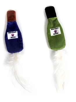 Petpark игрушка "2 бутылочки с перьями" для кошек